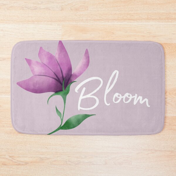 Item preview, Bloom - Purple Flower - Flowers Blooming - White Font designed and sold by JLCole.