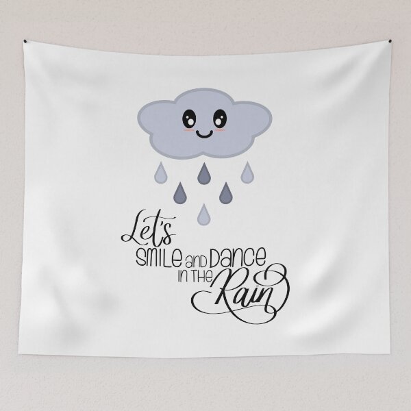 Item preview, Let's Smile and Dance in the Rain Kawaii Cute Rain Cloud designed and sold by Kelly Leung.