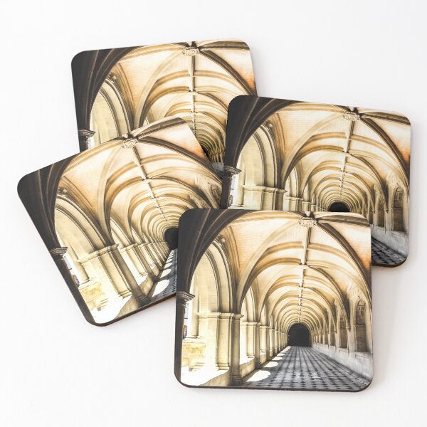 Item preview, White Marble Hallway European Arches & Architecture designed and sold by Retrospun.