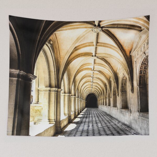 Item preview, White Marble Hallway European Arches & Architecture designed and sold by Retrospun.