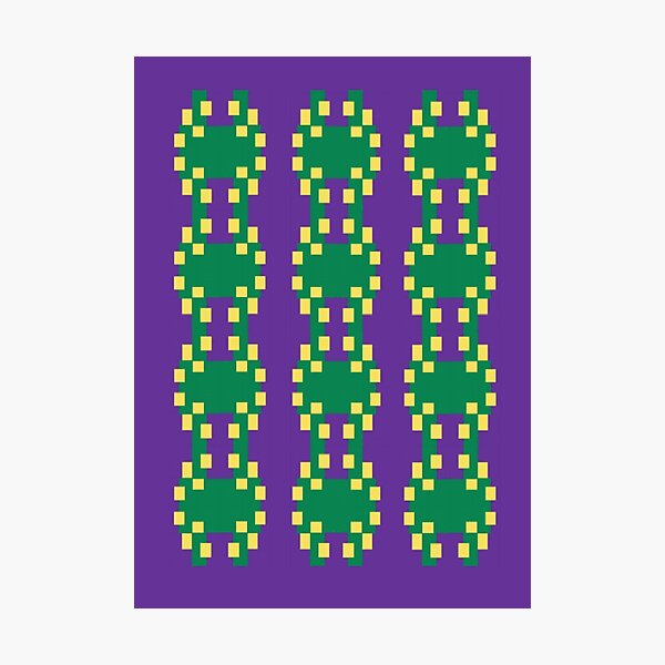 Item preview, Abstract Yellow Squared Dots Pattern on Purple designed and sold by Sendreka.