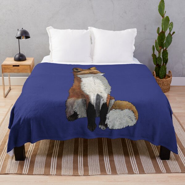 Item preview, Red Fox with fluffy tail sitting up designed and sold by creativekeener.