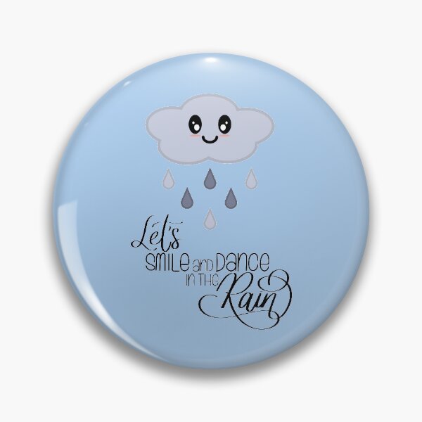 Item preview, Let's Smile and Dance in the Rain Kawaii Cute Rain Cloud in Light Blue designed and sold by Kelly Leung.