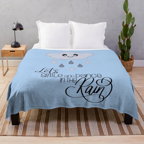 Item preview, Let's Smile and Dance in the Rain Kawaii Cute Rain Cloud in Light Blue designed and sold by Kelly Leung.