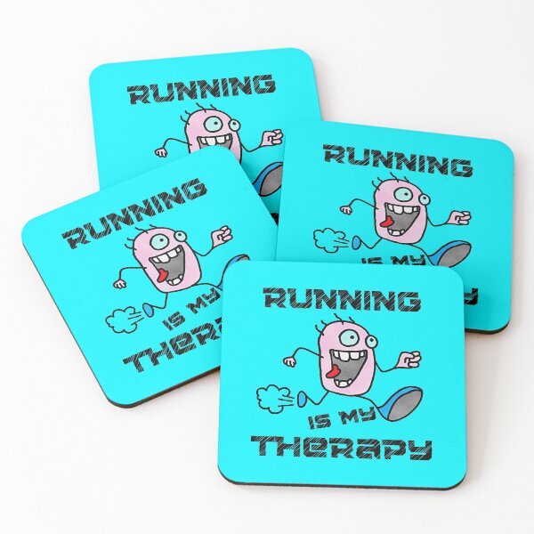 Item preview, Running is my Therapy (Cartoon Art) designed and sold by The Feel Workshop.