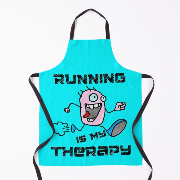 Item preview, Running is my Therapy (Cartoon Art) designed and sold by The Feel Workshop.
