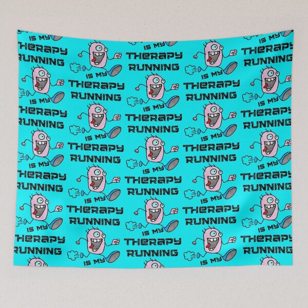 Item preview, Running is my Therapy (Cartoon Art) designed and sold by The Feel Workshop.