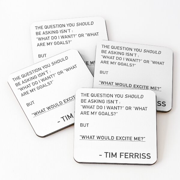 Item preview, Tim Ferriss ¿Qué me emocionaría? designed and sold by JamiePullThatUp.