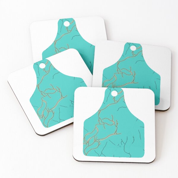 Item preview, Turquoise Cattle Livestock Tag designed and sold by ARS Design.