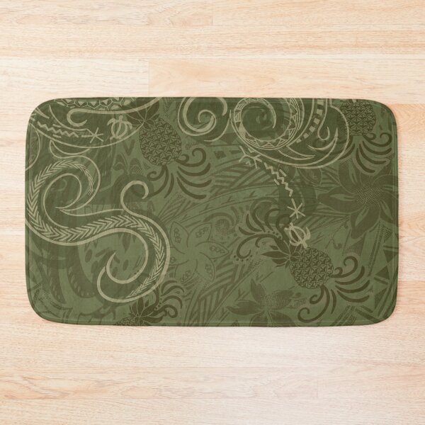 Item preview, Hawaiian - Polynesian Vintage Green Pineapple Print designed and sold by sunnthreads.