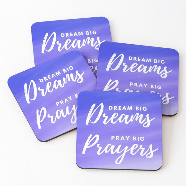 Item preview, Dream Big Dreams, Pray Big Prayers - Inspirational Quote - Blue Watercolor designed and sold by JLCole.