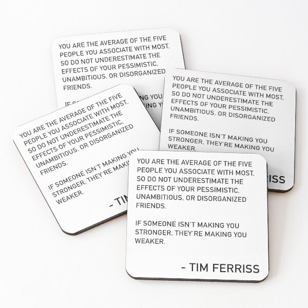 Item preview, Tim Ferriss Eres el promedio de la cita de los cinco designed and sold by JamiePullThatUp.