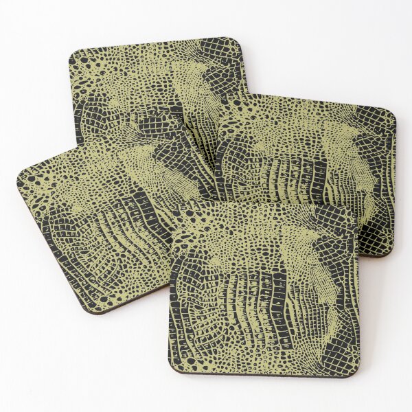 Item preview, Dark Khaki and Black Crocodile Skin Design designed and sold by DesignFantazia.