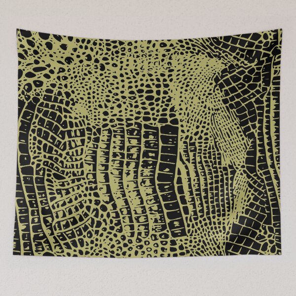 Item preview, Dark Khaki and Black Crocodile Skin Design designed and sold by DesignFantazia.