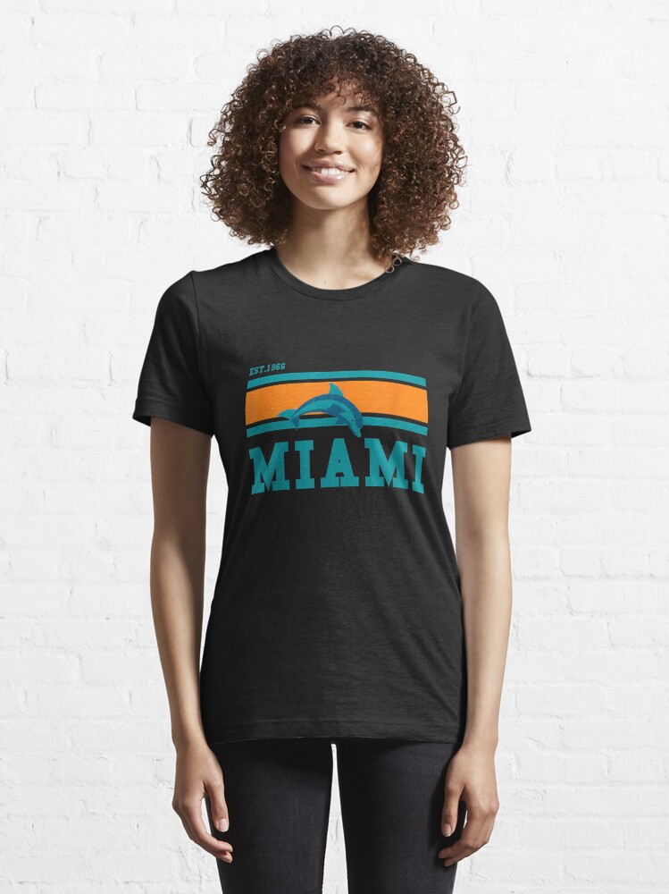 1968 Miami Dolphins Artwork: Men's Tri-Blend Baseball Raglan