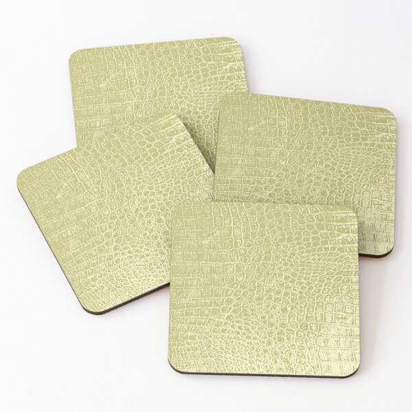 Item preview, Dark Khaki and Lemon Chiffon Crocodile Skin Design designed and sold by DesignFantazia.