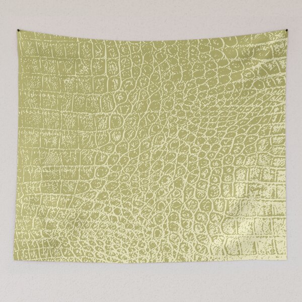 Item preview, Dark Khaki and Lemon Chiffon Crocodile Skin Design designed and sold by DesignFantazia.