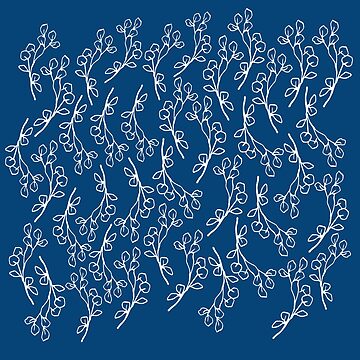 Artwork thumbnail, Navy Floral lace pattern by Fatamimosh