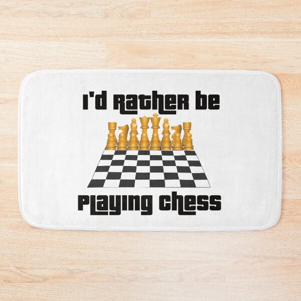 Item preview, I'd  Rather Be Playing Chess. Chess Board Black Snarky designed and sold by luvmhykdesigns.
