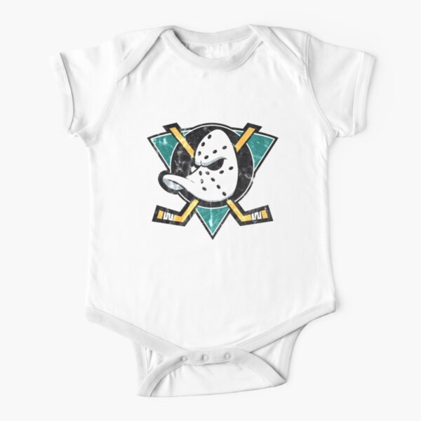 Mighty Ducks Logo Short Sleeve Baby One-Piece
