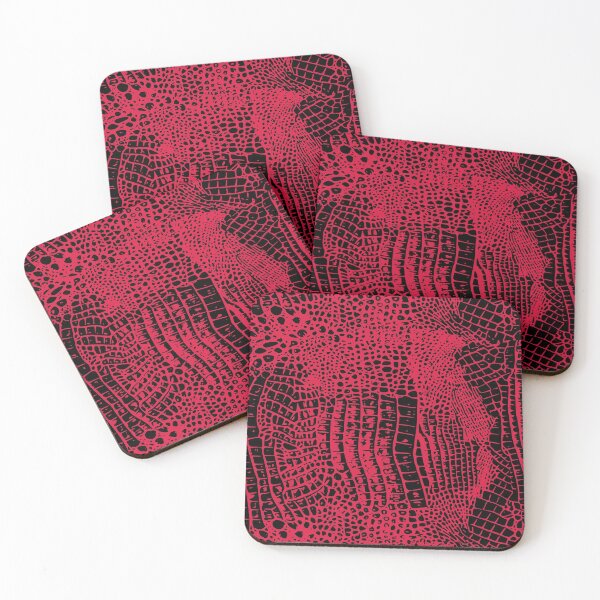 Item preview, Crimson and Black Crocodile Skin Design designed and sold by DesignFantazia.