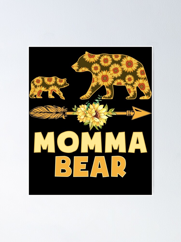 Mama Bear Sunflower - Personalized T-Shirt/ Hoodie - Best Gift For Mother