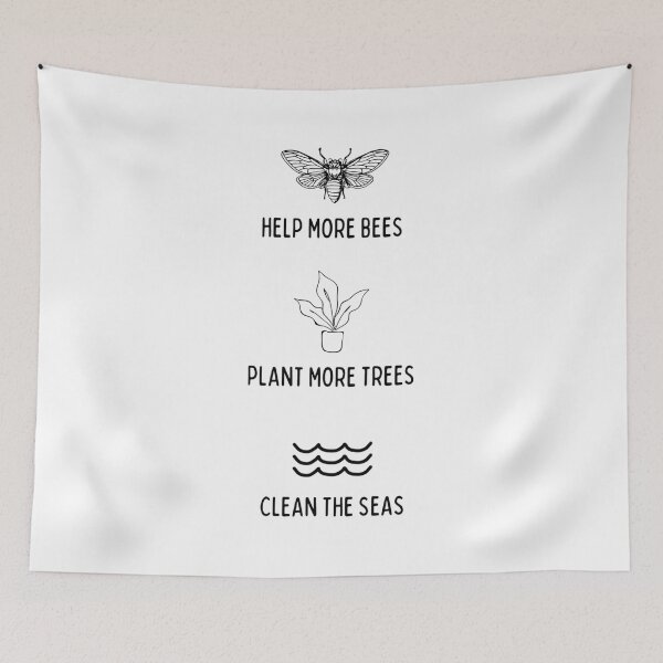 Item preview, help MORE BEES PLANT MORE TREES clean the seas designed and sold by AlacrityGifts.