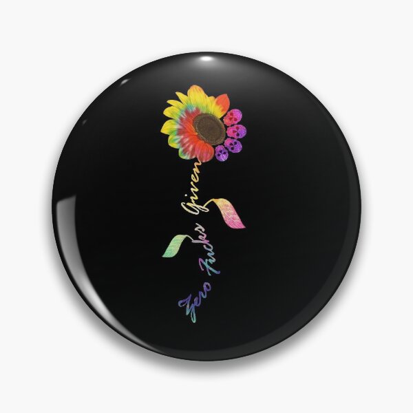Item preview, Zero Fucks Given Classic Funny Skull Rainbow Sunflower Gift designed and sold by deedrabzeren.