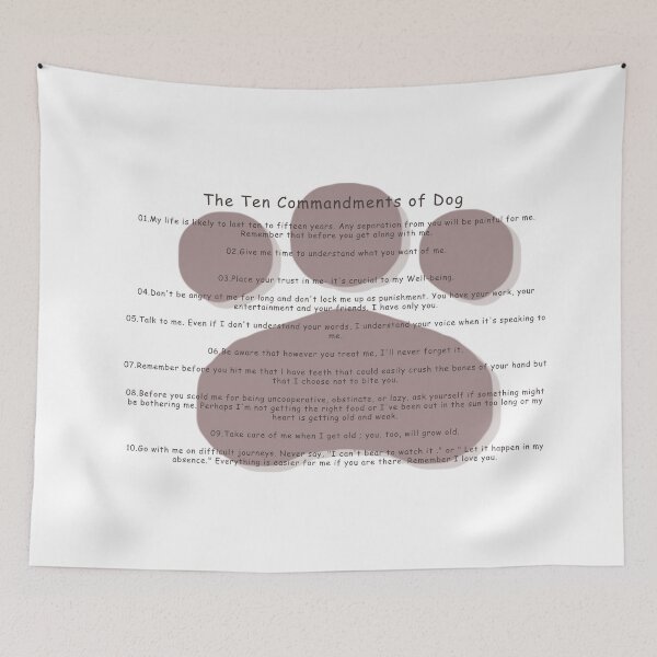 Item preview, The Ten Commandments of Dog Ownership designed and sold by kaedeyk.