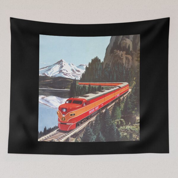 Item preview, Vintage Train Art - American Train Shasta Daylight Poster - Lithograph designed and sold by karwilberevivalcollection.