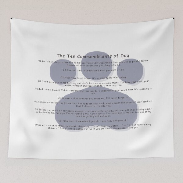 Item preview, The Ten Commandments of Dog Ownership - blue designed and sold by kaedeyk.