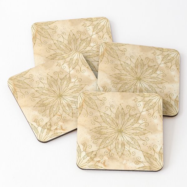 Item preview, Vintage mandala pattern in gold designed and sold by MagicStrawberry.