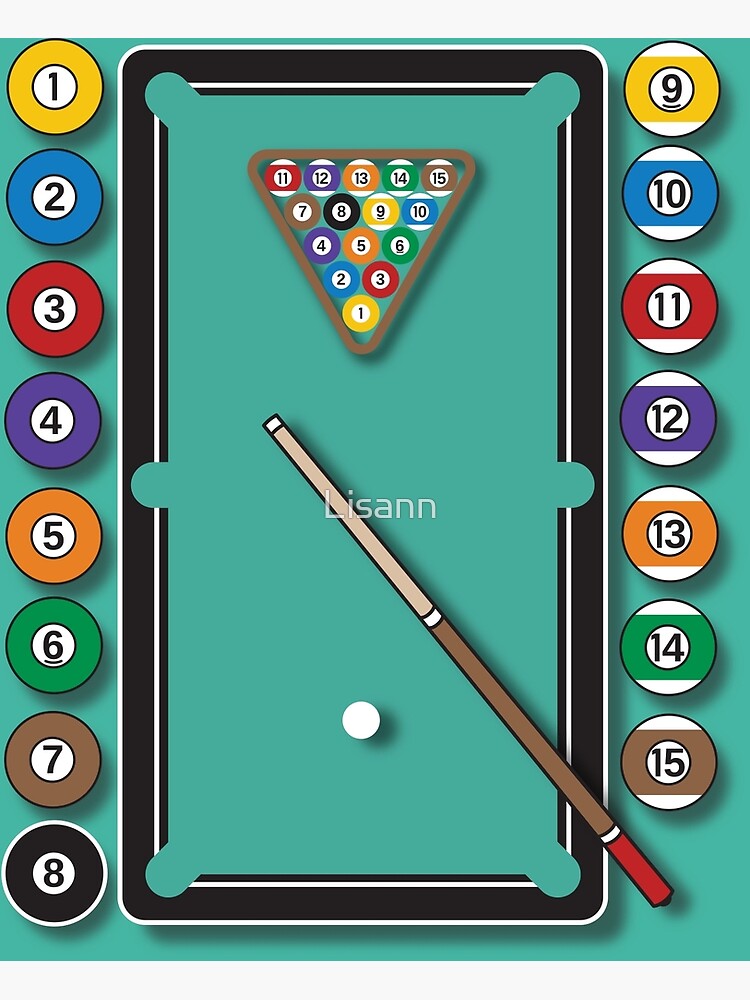 "Pocket Billiards" Art Print by Lisann Redbubble