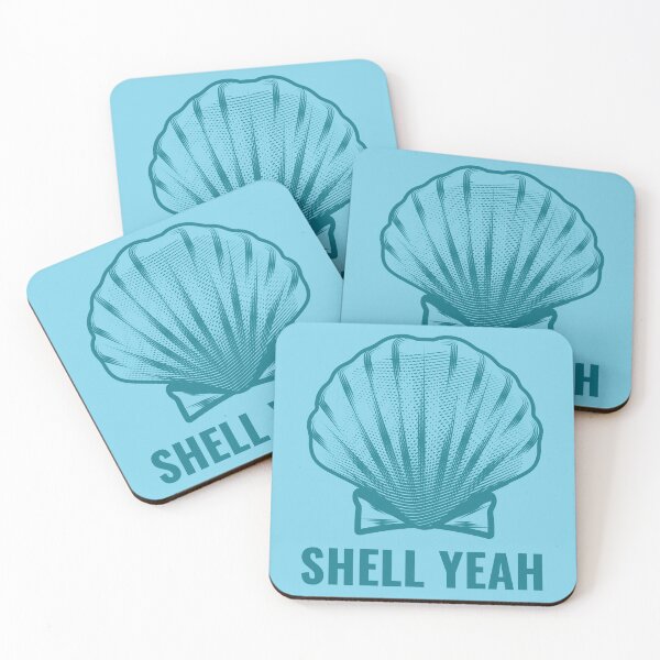 Item preview, Shell Yeah Funny Summer Pun designed and sold by owliedesign.