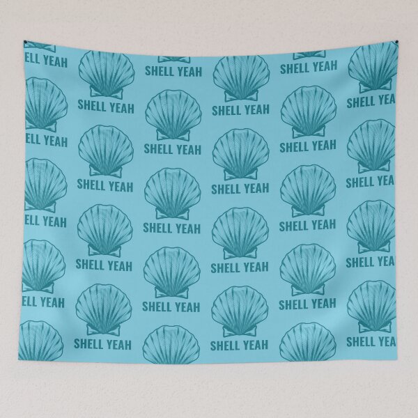 Item preview, Shell Yeah Funny Summer Pun designed and sold by owliedesign.