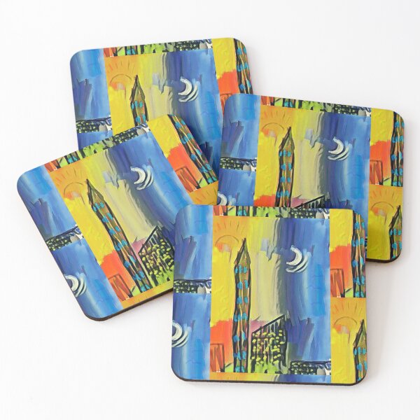 Item preview, Abstract City Sunset designed and sold by ClosLineDesigns.