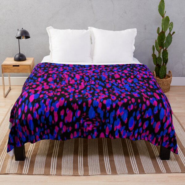 Item preview, little dots pattern pink and blue color  (black background) designed and sold by riceayoj.