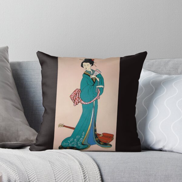 Item preview, Geisha with Guitar Pillow and Tote Bag designed and sold by Shulie1.
