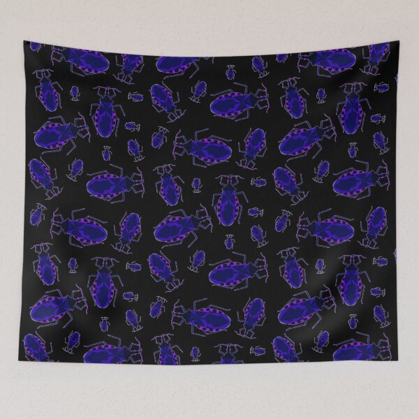 Item preview, Cute Kissing Bugs dark blue-purple dark designed and sold by LR-7.