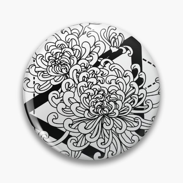 Artikelvorschau, Chrysanthemum Lined Art und Geometric entworfen und verkauft von VerboShop.