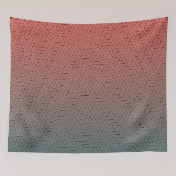 Item preview, Coral gradient geometrical designed and sold by ladypennyface.