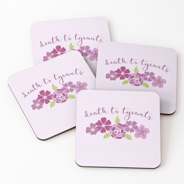 Item preview, Irreverent truths: Death to tyrants (pink and purple with flowers, for light backgrounds) designed and sold by Ofeefee.