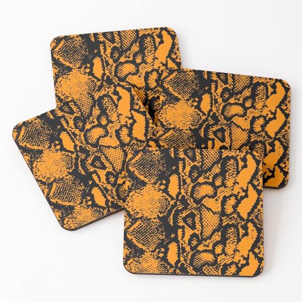 Item preview, Dark Orange and Black Python Skin Design designed and sold by DesignFantazia.