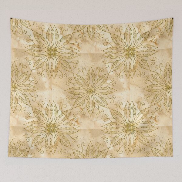 Item preview, Vintage mandala pattern in gold designed and sold by MagicStrawberry.