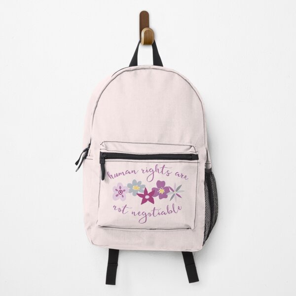 Item preview, Irreverent truths: Human rights are not negotiable (purple and lilac with flowers, for light backgrounds) designed and sold by Ofeefee.