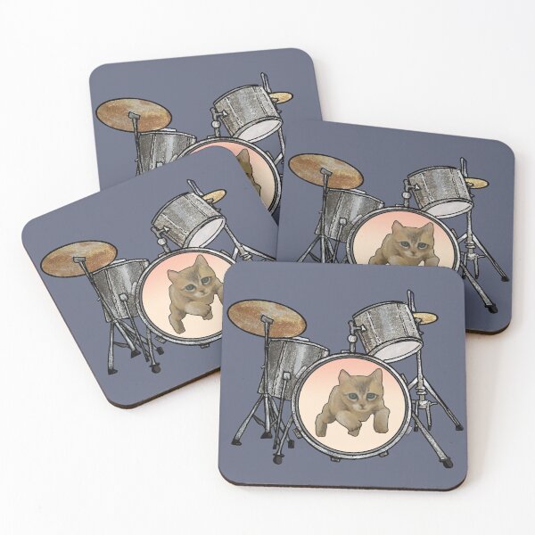 Item preview, Kitty Drum Kit Friend designed and sold by Angrysheepie.