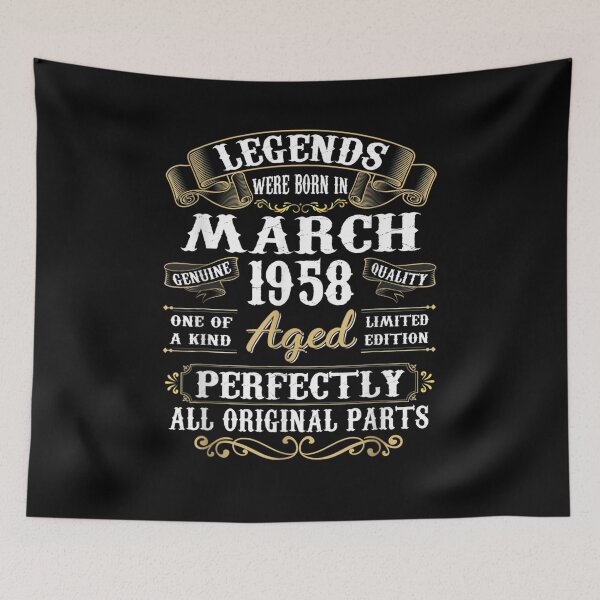 Item preview, Legends Were Born In March 1958 63rd Birthday Gifts  designed and sold by saigeorion.