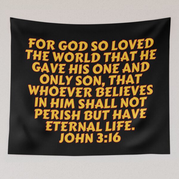 Item preview, Bible Verse John 3:16 designed and sold by Prayingwarrior.
