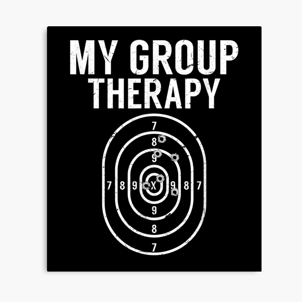 gun owner group therapy funny shooting range target photographic print by aronoqpq4ar redbubble