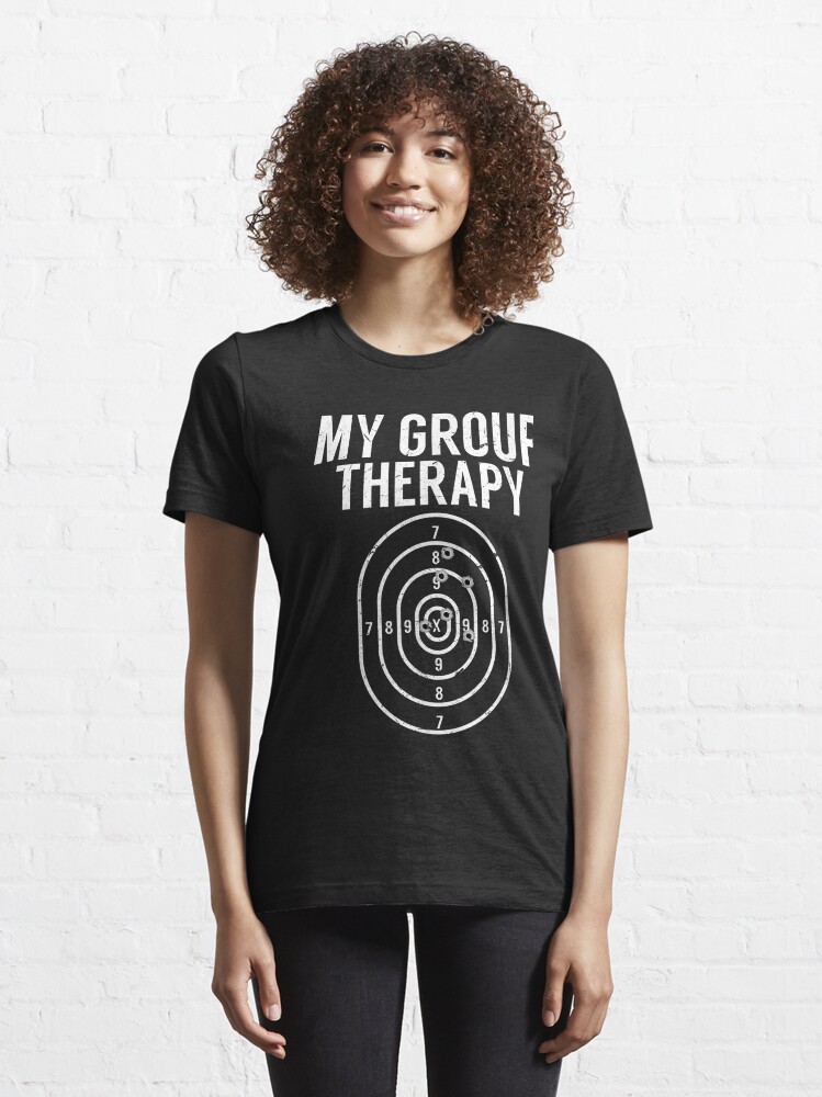 "Gun Owner Group Therapy Funny Shooting Range Target" Tshirt for Sale